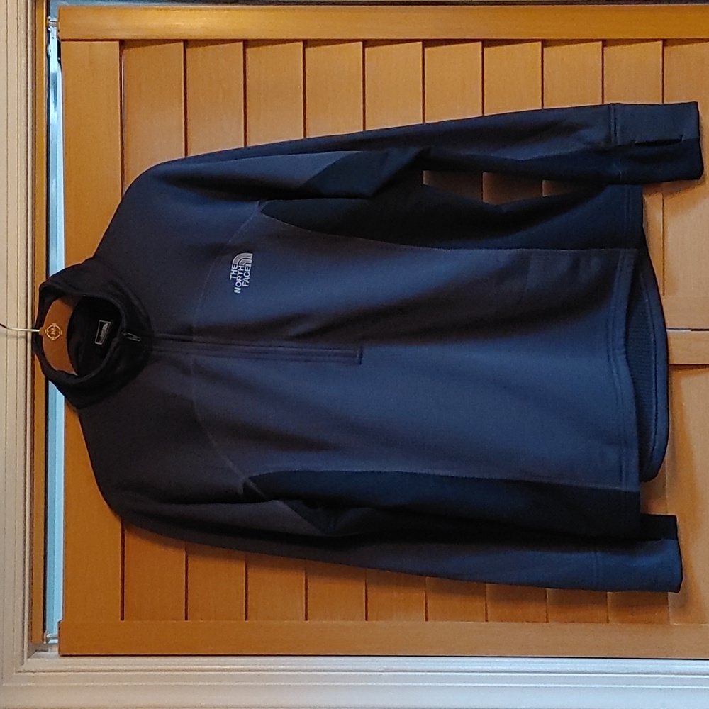Womens black and grey quarter zip north face shirt. Size medium